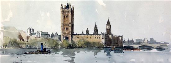 Edward Wesson (1910-1983) Westminster 9.5 x 24.5in.